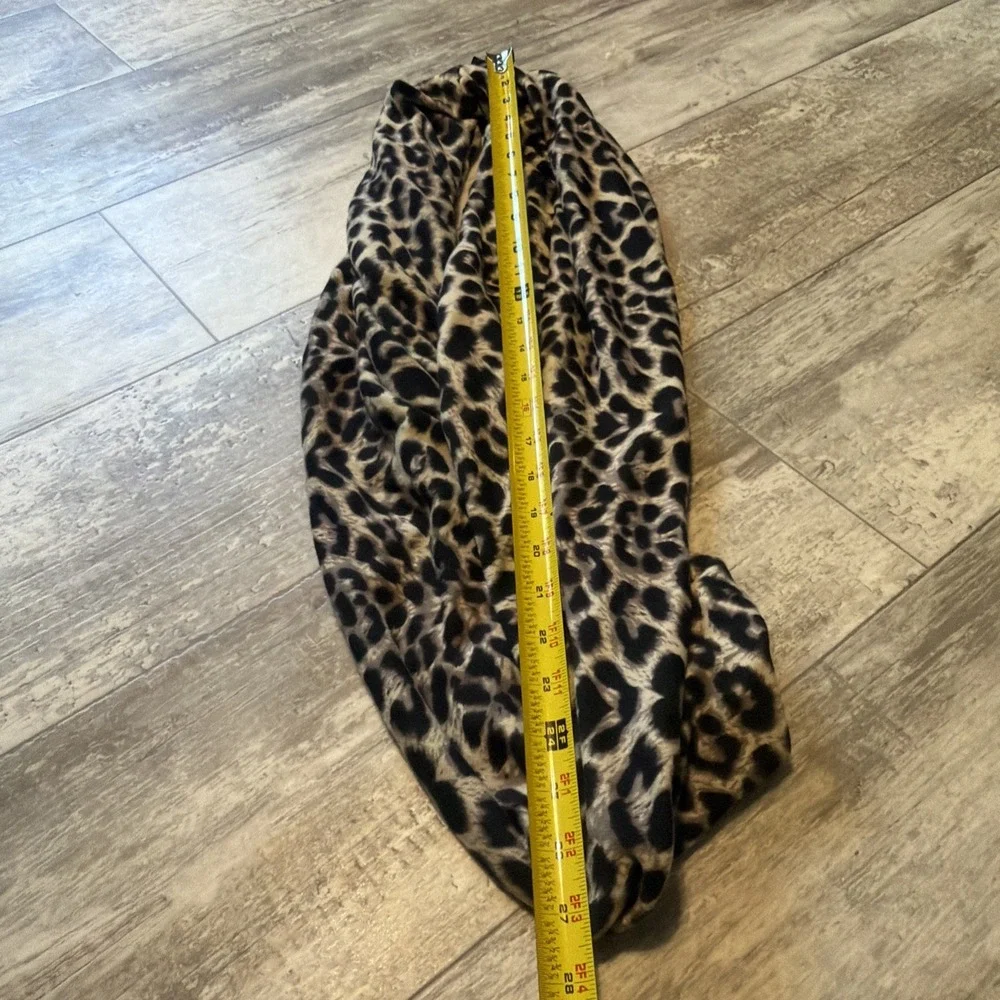 Leopard Print Infinity Scarf Shawl Wrap Animal Print Lightweight Fall Comfort